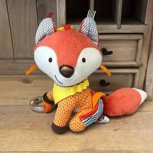 Skip Hop Fox Stroller Toy Rattle Teether Plush Bandana Sensory Activity